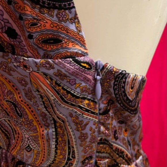 Alice and Trixie Paisley Print Silk Halher Mini Dress Size Small - Picture 5 of 7